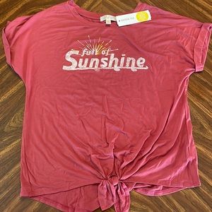 Red tie from t-shirt